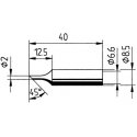 Tip ERSADUR, 2.0mm/0.079in, for soldering iron ERSA Tip ERSADUR, 2.0mm/0.079in, for soldering iron ERSA