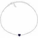 Brilio Silver Minimalistinė sidabrinė apyrankė Mėlyna Heart BRC30WB Brilio Silver Minimalistinė sidabrinė apyrankė Mėlyna Heart BRC30WB