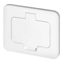 Orno Hermetic rectangular electrical socket, IP55, 1x2P+Z (French), white Orno Hermetic rectangular electrical socket, IP55, 1x2P+Z (French), white