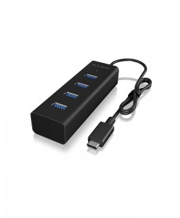 ICY BOX IB-HUB1409-C3 USB 3.2 Gen 1 (3.1 Gen 1) Type-C 5000 Mbit/ai Juoda