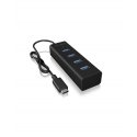 ICY BOX IB-HUB1409-C3 USB 3.2 Gen 1 (3.1 Gen 1) Type-C 5000 Mbit/ai Juoda ICY BOX IB-HUB1409-C3 USB 3.2 Gen 1 (3.1 Gen 1) Type-C 5000 Mbit/ai Juoda