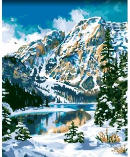 Картина Бельдизарта Дейманта с рамкой 40x50 см Зима в горах DP406