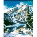 Beldizart Diamond picture with frame 40x50 cm Winter in the mountains DP406 Beldizart Diamond picture with frame 40x50 cm Winter in the mountains DP406