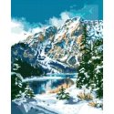 Beldizart Dimantu attēls ar rāmi 40x50 cm Ziemā kalnos DP406 Beldizart Dimantu attēls ar rāmi 40x50 cm Ziemā kalnos DP406