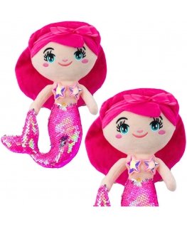 Lean Toys Plush Mermaid with Shiny Tail 30 cm