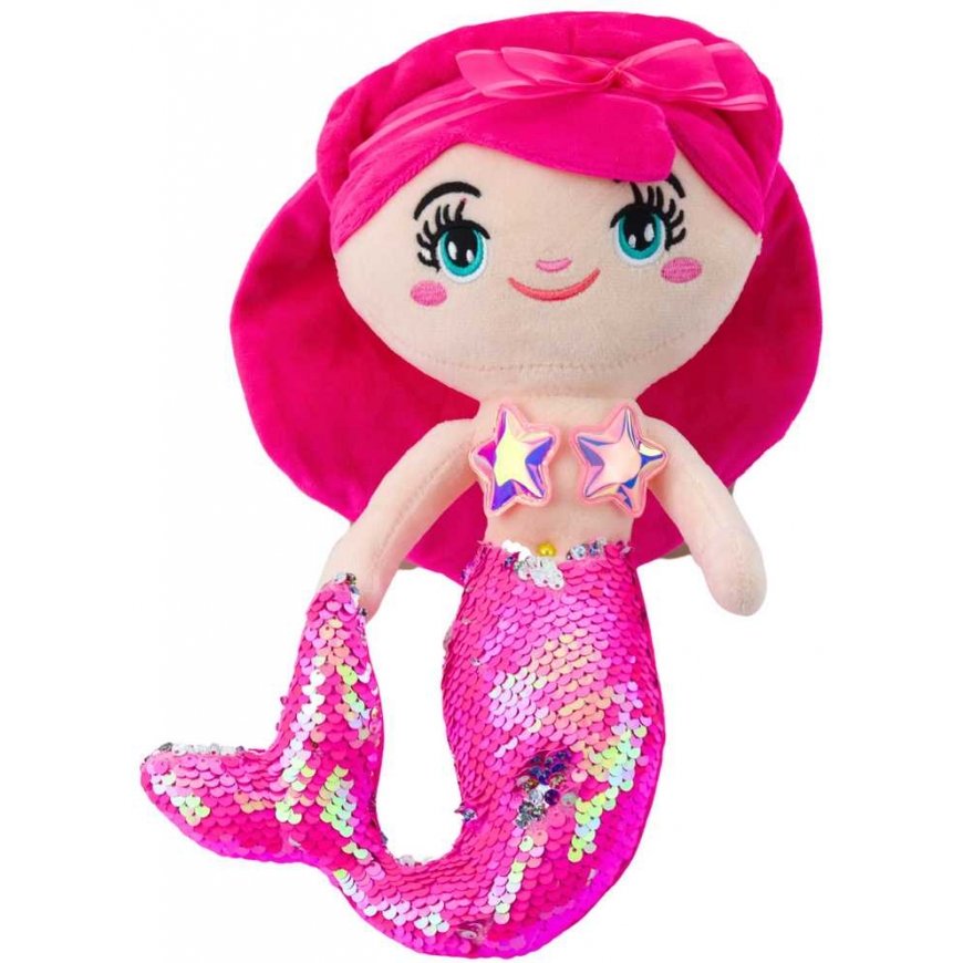 Lean Toys pehme merineitsi särava sabaga 30 cm – 3
