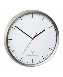 TFA-Dostmann 60.3521.02 Seina- ja lauakell Ümmargune Hõbe, Valge