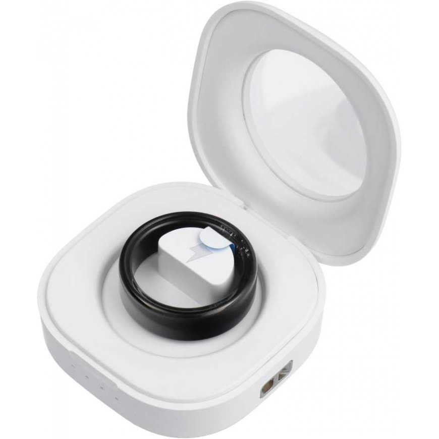 Oem Smart Ring R11M - smart steel ring with charging box Size 8 (18.1mm) black – 2
