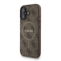 „Guess“ PU odos 4G spalvotas žiedinis „MagSafe“ dėklas, skirtas „iPhone 16“, rudas „Guess“ PU odos 4G spalvotas žiedinis „MagSafe“ dėklas, skirtas „iPhone 16“, rudas