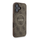 "Guess" PU leather 4G colored ring "MagSafe" case for iPhone 16, brown "Guess" PU leather 4G colored ring "MagSafe" case for iPhone 16, brown