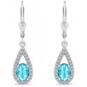Brilio Silver Impressive silver earrings with blue zirconia EA310WAQ Brilio Silver Impressive silver earrings with blue zirconia EA310WAQ