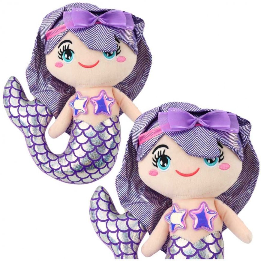 Lean Toys Soft Plush Mermaid 25 cm