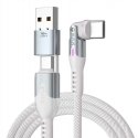 STATIK PowerPivot Pro Nylon Braided Cable, USB-C to USB-C, 3m, Baltas STATIK PowerPivot Pro Nylon Braided Cable, USB-C to USB-C, 3m, Baltas