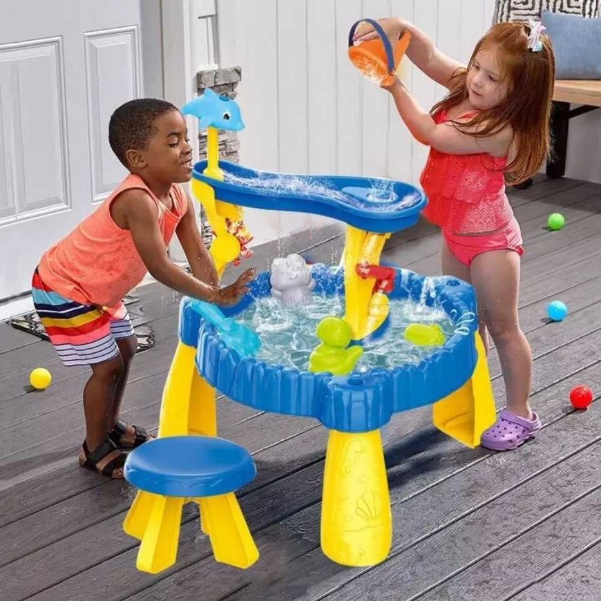 WOOPIE XL water play set with 2in1 chairs dolphin sandpit 12 pcs. – 2
