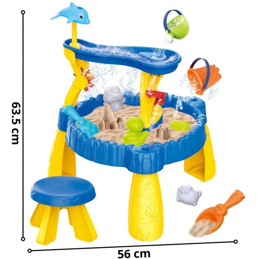 WOOPIE XL water play set with 2in1 chairs dolphin sandpit 12 pcs. – 5