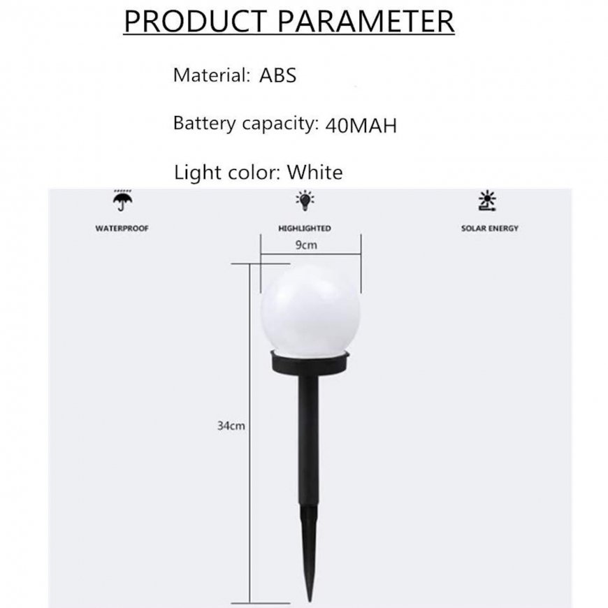 Elight Garden Aurinkopallo Valosarja 3 kpl 10 cm Kylmä Valkoinen LED – 2