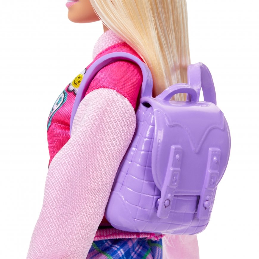 Barbie I Love School Toy Set with & 7 Accessories, Blonde Fashion Doll Wears Removable Look – 3