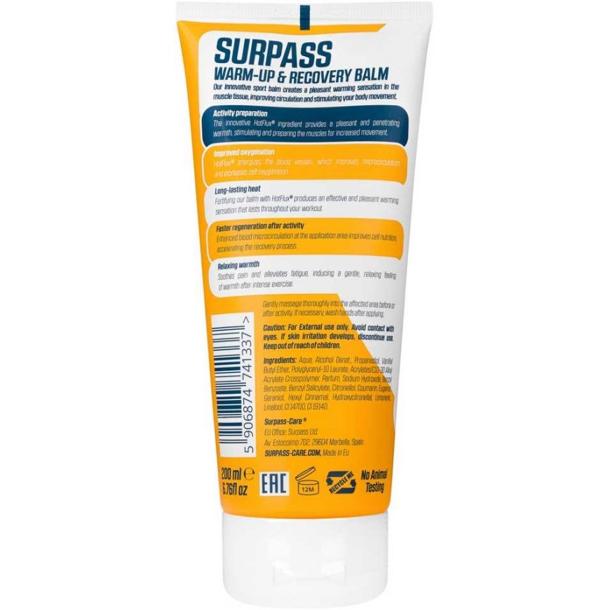 Surpass Warm-up & Recovery Balm 200ml