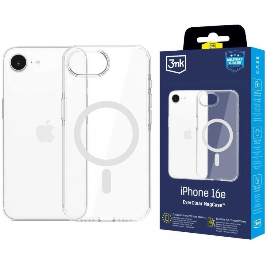3MK EverClear MagCase vāciņš, kas paredzēts Apple iPhone 16e