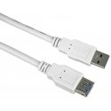 Кабель-удлинитель PremiumCord USB 3.0 с высокой скоростью 5 Гбит/с A-A, MF, 9 контактов, 3 м, белый