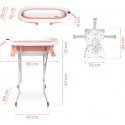 Foldable baby bath for children and infants with frame, thermometer, and insert Ricokids RK-287 in white and pink Foldable baby bath for children and infants with frame, thermometer, and insert Ricokids RK-287 in white and pink