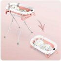 Foldable baby bath for children and infants with frame, thermometer, and insert Ricokids RK-287 in white and pink Foldable baby bath for children and infants with frame, thermometer, and insert Ricokids RK-287 in white and pink
