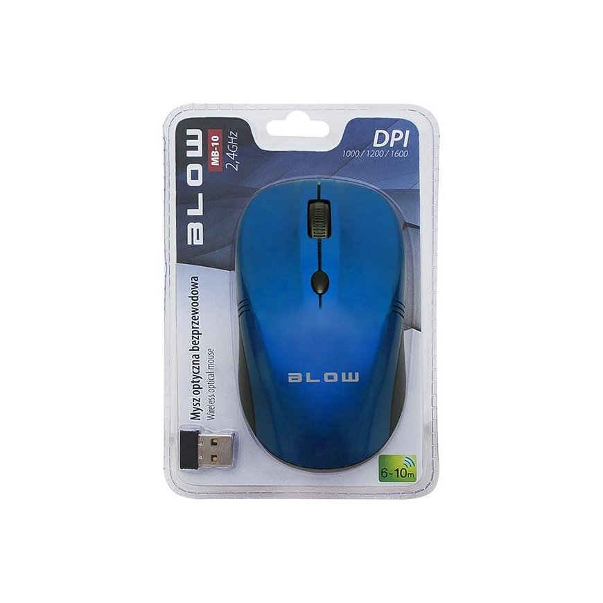 BLOW 84-004 BLOW Optinė Belaidė pelė MB-10 USB mėlynas – 2