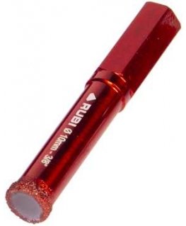timanttivarsi keraamisille, kivimäisille ja posliinilaattoille, 10 mm, "DryGres 4Drill Wonder", "Rubi" [05926]