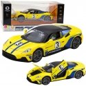 Lean Toys Metal Sports Car Lights Sounds Drive Geltonas 1:22 Lean Toys Metal Sports Car Lights Sounds Drive Geltonas 1:22