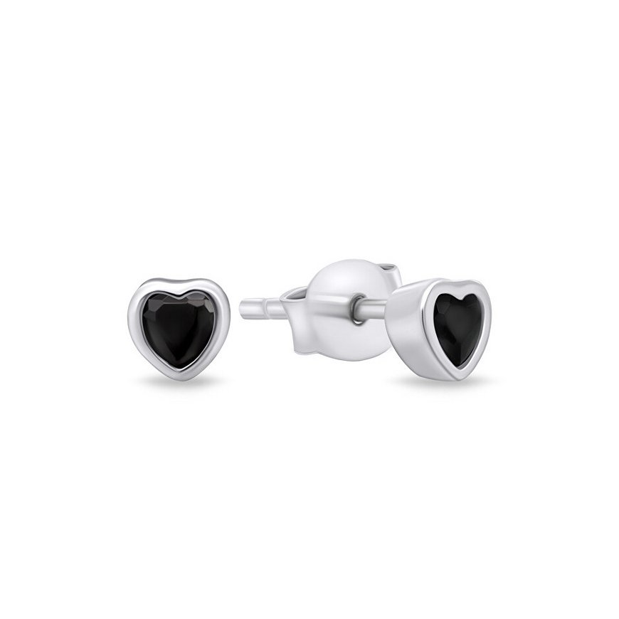 Brilio Silver Brilio Silver Delicate silver earrings with zirconias Hearts EA599WBC
