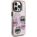 Karl Lagerfeld IML Multi K&CH Heads vāciņš iPhone 15 Pro Max rozā Karl Lagerfeld IML Multi K&CH Heads vāciņš iPhone 15 Pro Max rozā