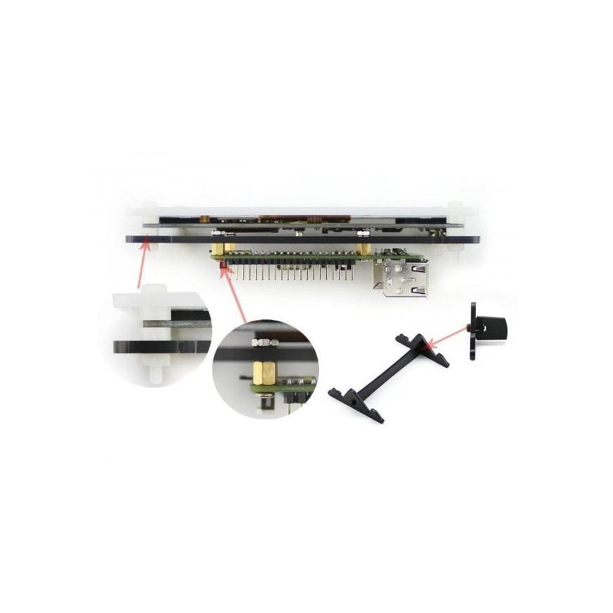 Waveshare LCD Screen Holder for 5" and Raspberry Pi Microcomputer – 5