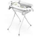 Foldable bathtub for children, infants with a frame, thermometer, and insert Ricokids RK-287 white-gray