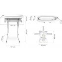 Foldable bathtub for children, infants with a frame, thermometer, and insert Ricokids RK-287 white-gray