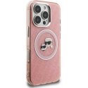 Dėklas Karl Lagerfeld IML K&CH Pead Repeated Logo MagSafe Korpus iPhone 16 Pro Roosa