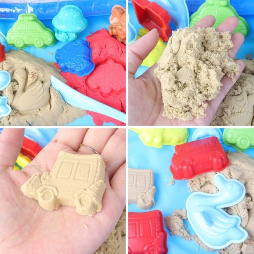 WOOPIE kinetic sand 0.8kg set in a bag with molds + pool – 4