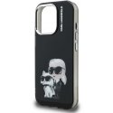 Karl Lagerfeld IML Aquarelle Karl un Choupette maciņš iPhone 15 Pro Max melns Karl Lagerfeld IML Aquarelle Karl un Choupette maciņš iPhone 15 Pro Max melns
