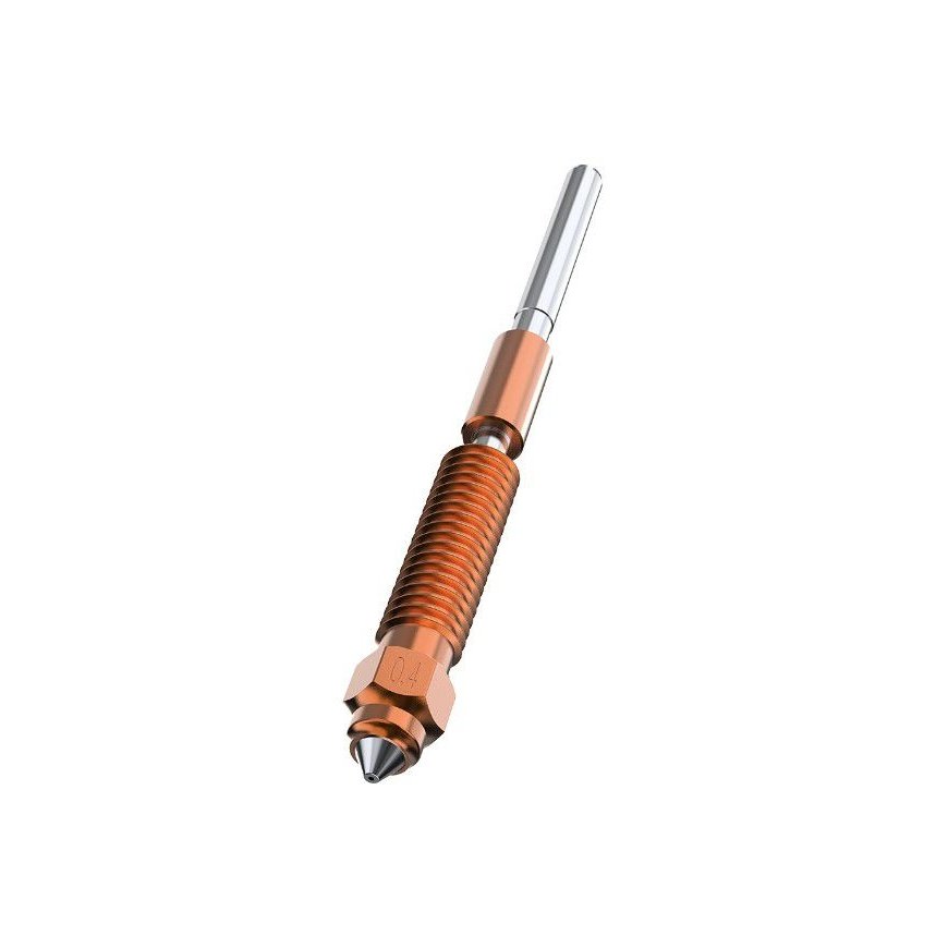 3D printer nozzle Quick-Swap 'Unicorn' 0.4mm designed for K1C / ENDER-3V3 / K1MAX with updated CREALITY heater.