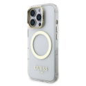 "Guess IML" gold outline stand with camera frame, MagSafe case for iPhone 16 Pro Max, transparent "Guess IML" gold outline stand with camera frame, MagSafe case for iPhone 16 Pro Max, transparent