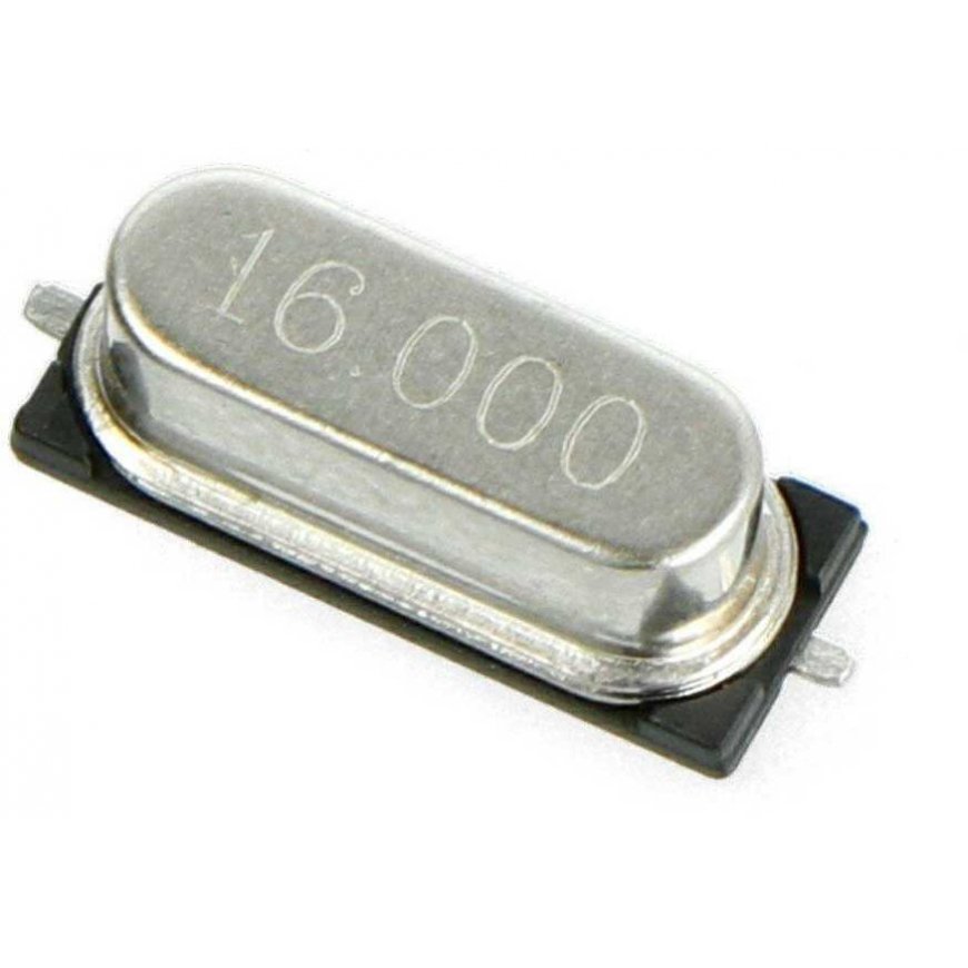Oem Kvarca rezonators 16MHz - UC49 - SMD - zema profila - 10gab