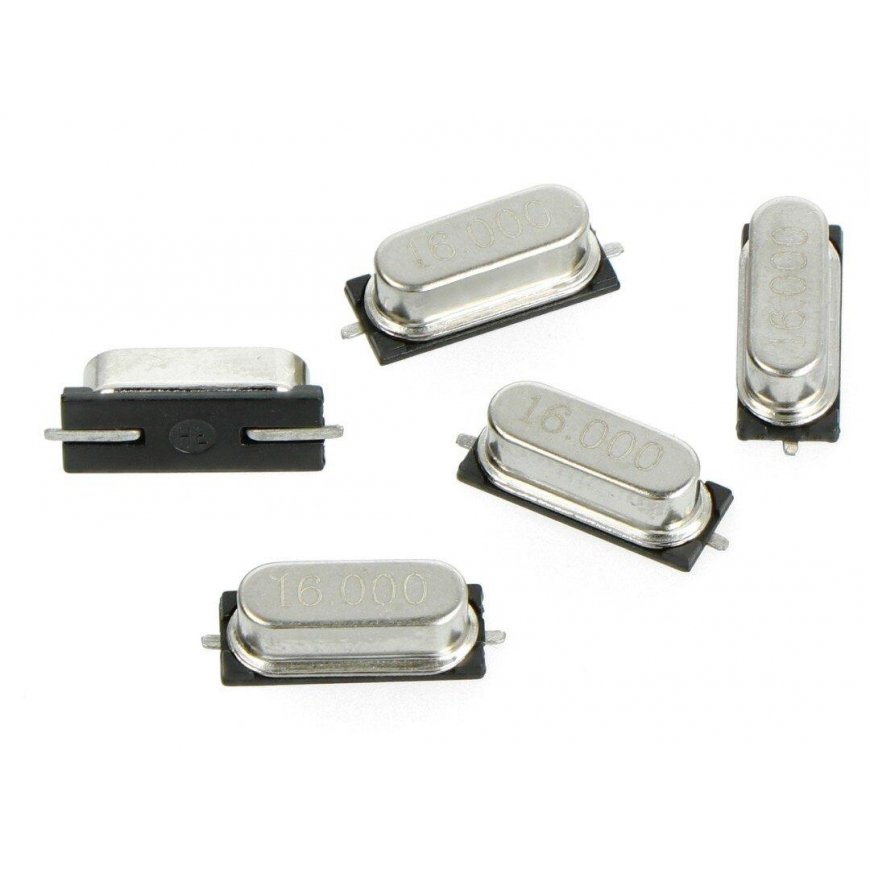 Oem Kvarca rezonators 16MHz - UC49 - SMD - zema profila - 10gab – 2