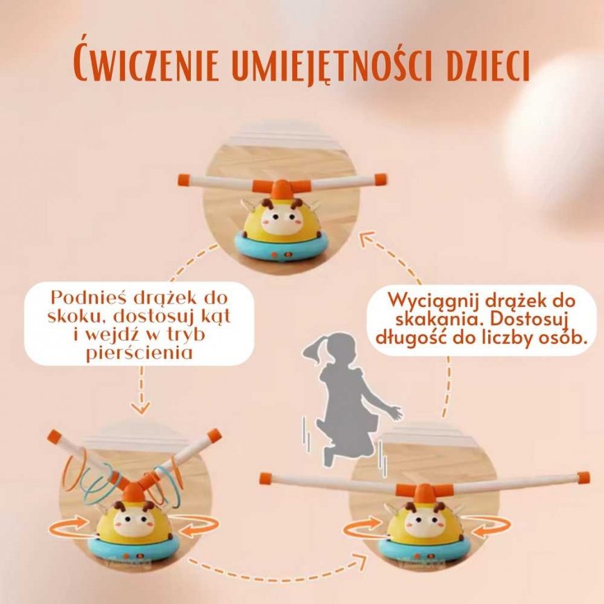 WOOPIE 2in1 automatic jump rope skill game "Jump Rope" – throw at the bee target – 5