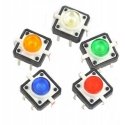 OEM Tactical Button 12x12, 7mm THT 6 Contacts - Red Lighting - 5 pcs OEM Tactical Button 12x12, 7mm THT 6 Contacts - Red Lighting - 5 pcs