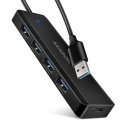 Axagon HUE-C1A sąsajos šakotuvas USB 3.2 Gen 1 (3.1 Gen 1) Type-A 5000 Mbit/ai Juoda