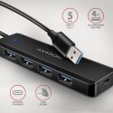 Axagon HUE-C1A jaotur USB 3.2 Gen 1 (3.1 Gen 1) Type-A 5000 Mbit/s Must Axagon HUE-C1A jaotur USB 3.2 Gen 1 (3.1 Gen 1) Type-A 5000 Mbit/s Must