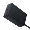 Baseus GaN Digital Charger, 3x USB-C + USB + DC, 240 W + 1 m cable (black) Baseus GaN Digital Charger, 3x USB-C + USB + DC, 240 W + 1 m cable (black)