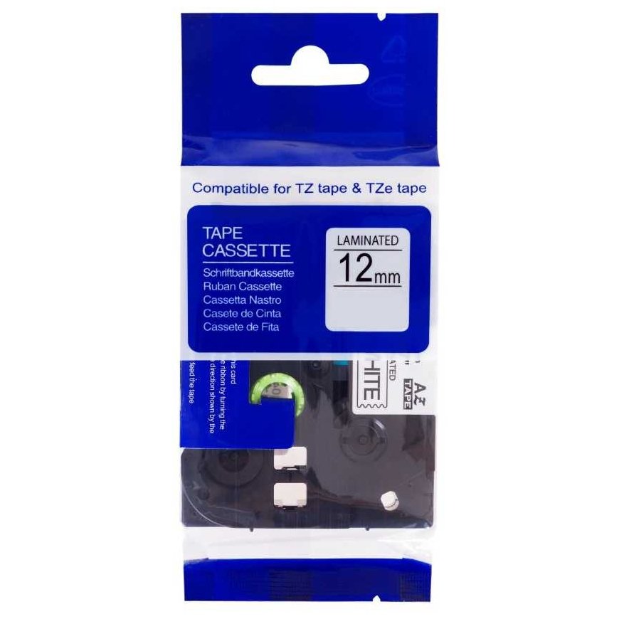PRINTLINE compatible tape with Brother TZE-S631, 12mm, black print/yellow backing, extra adhesive. – 3