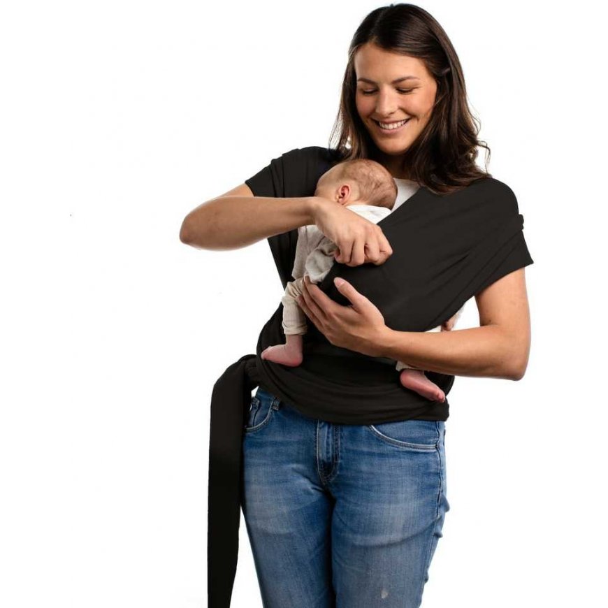 Boba Nosida Chusta kūdikiui BOBA Wrap - juoda