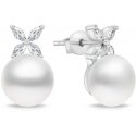 Brilio Silver Brilio Sidabrinis Decent silver earrings with pearls and zircons EA971W
