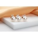 Brilio Silver Brilio Sidabrinis Decent silver earrings with pearls and zircons EA971W